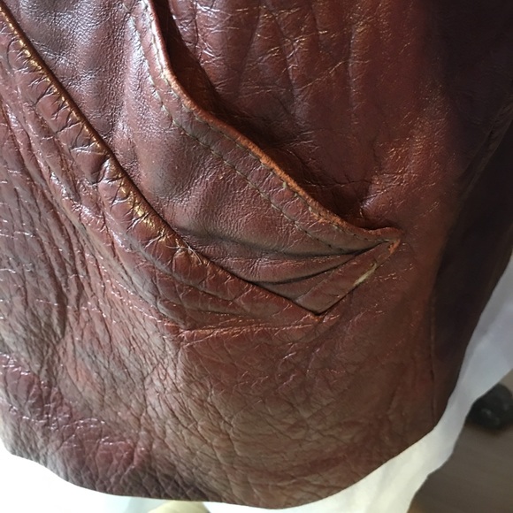 Vintage Cabretta Leather hooded leather jacket 42R - Picture 5 of 8